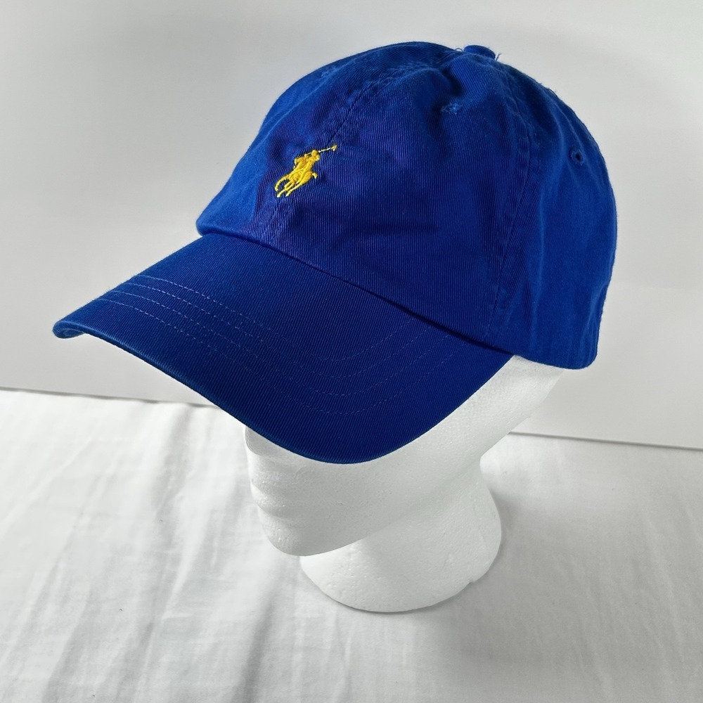 Polo Ralph Lauren Mens Hat Cap Strapback Adjustable One Size Blue Pony Logo Dad